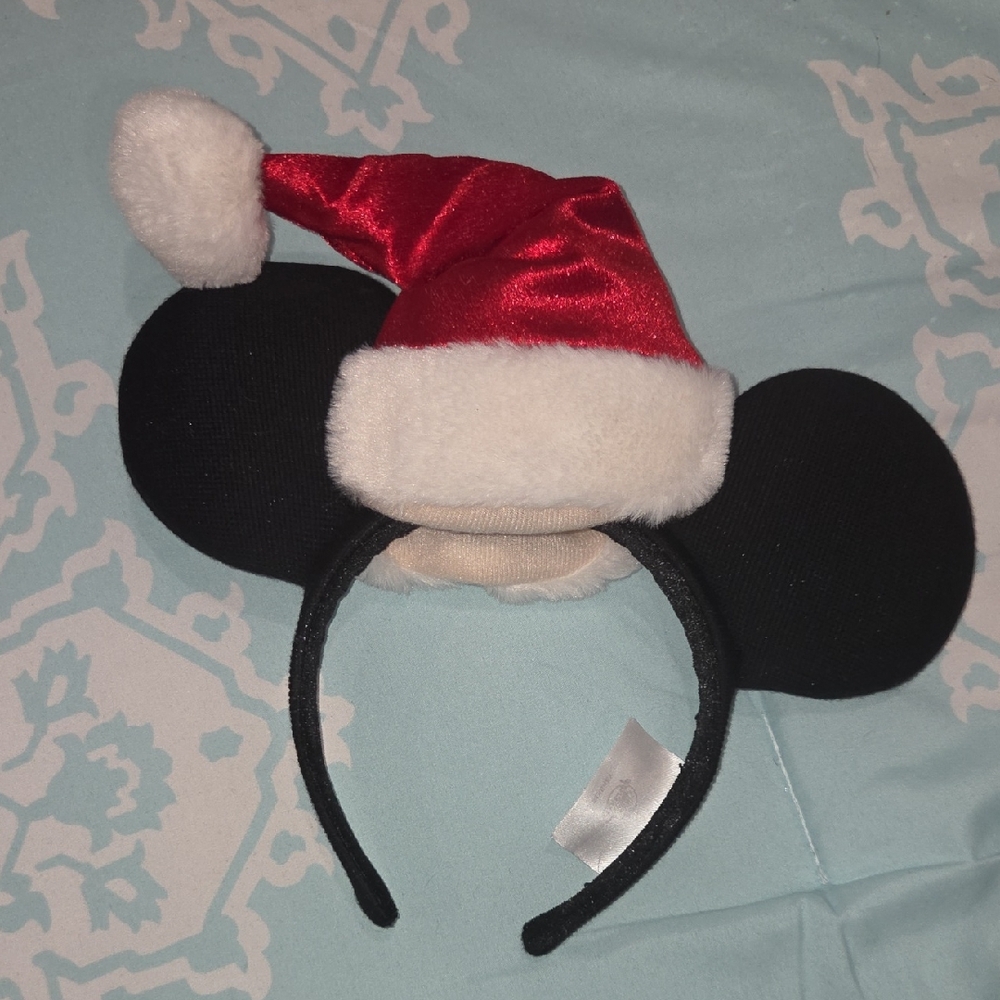 Disney Red and Black Minnie Mouse Santa Headband